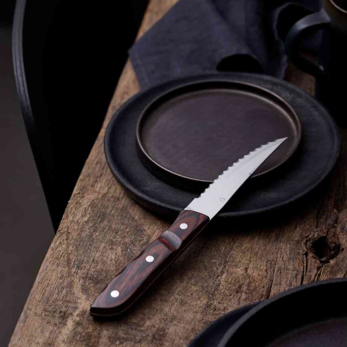 Gense Old Farmer Micarta Steak Knife Set of 4