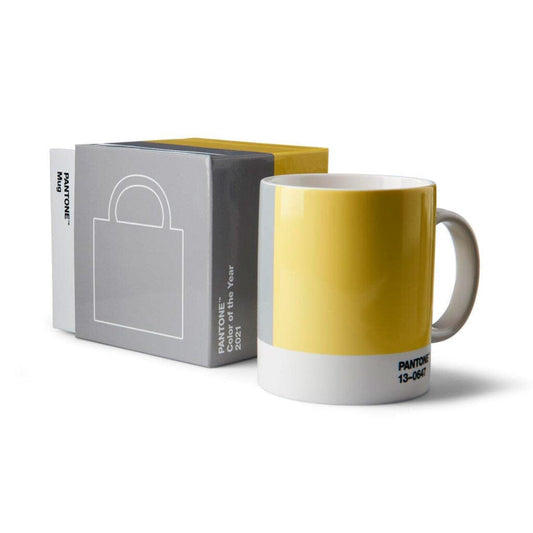 Pantone Mug in Gift Box in 2021 Color of the Year 17-5104 Ultimate Gray & 13-0647 Illuminating