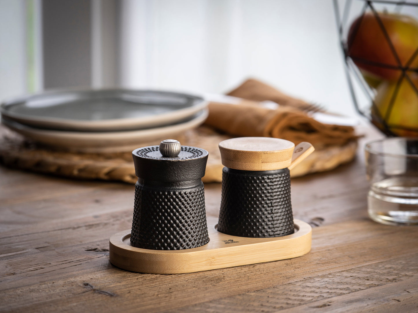 Peugeot Saveurs Bali Cast Iron Pepper Mill & Salt Cellar
