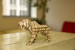 Kikkerland 3D Wooden Tiger Puzzle