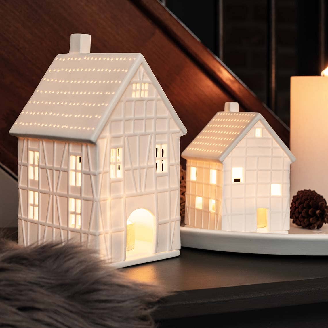 Rader Porcelain Village Half Timbered Houses Set of 3