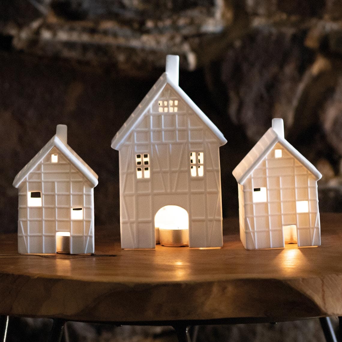 Rader Porcelain Village Half Timbered Houses Set of 3