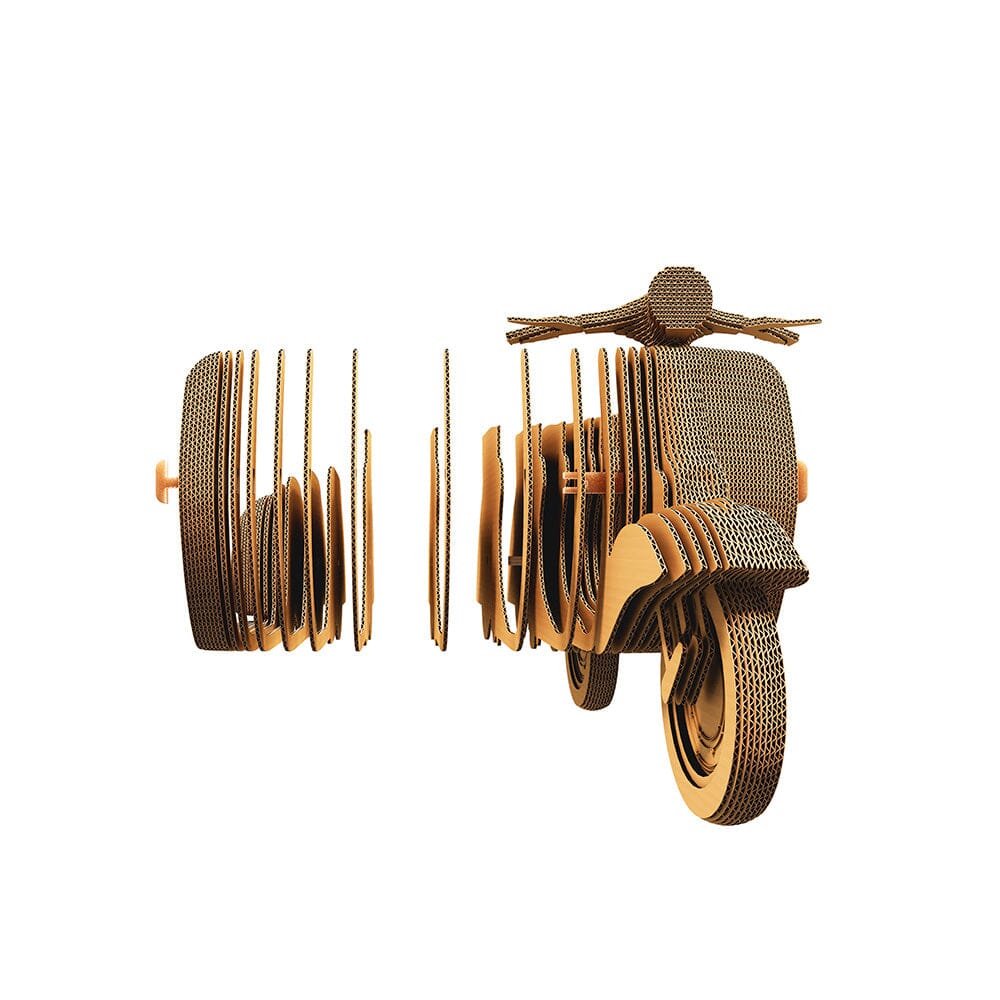 Scooter 3D Puzzle Cardboard Sculpture by Cartonic