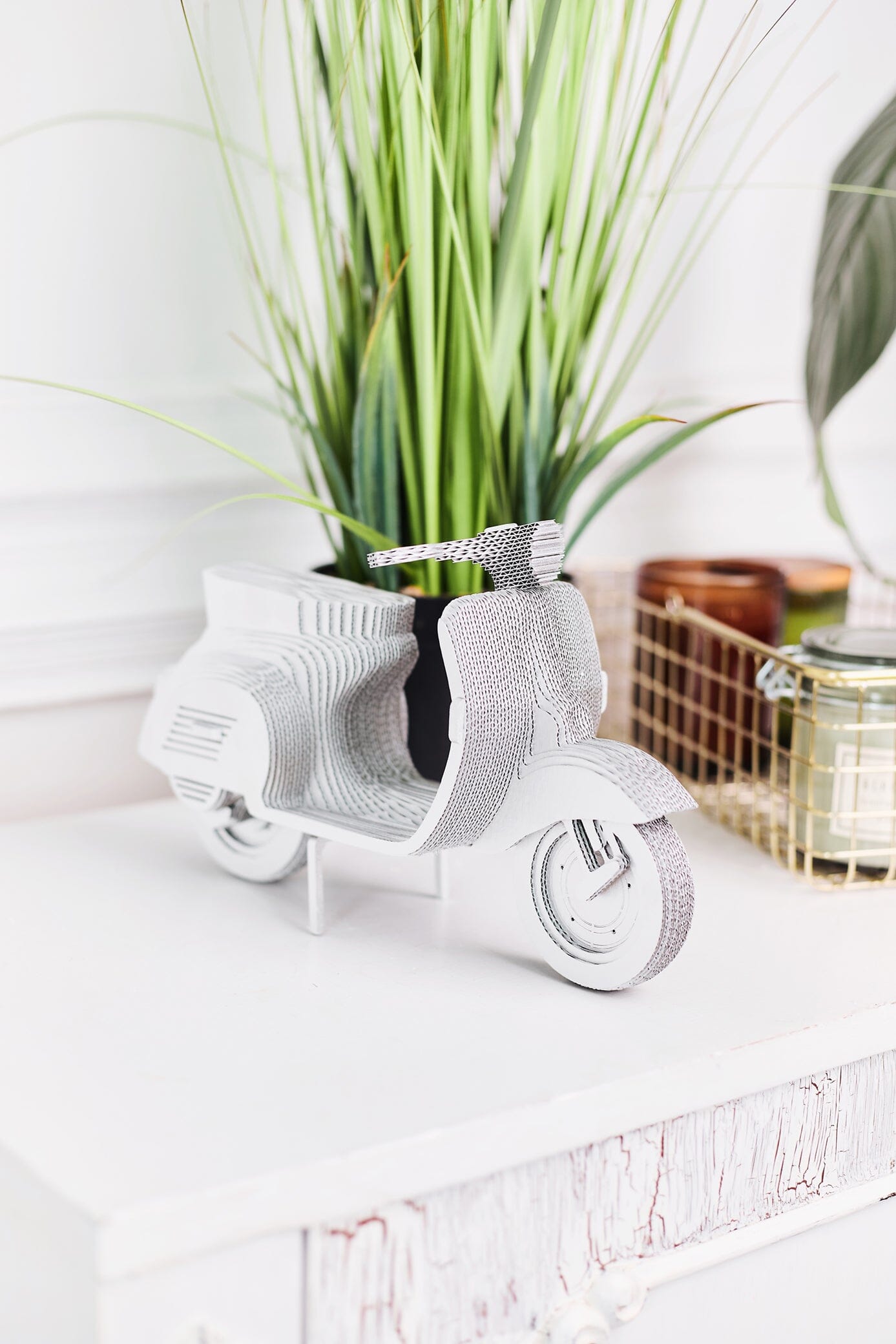 Scooter 3D Puzzle Cardboard Sculpture by Cartonic