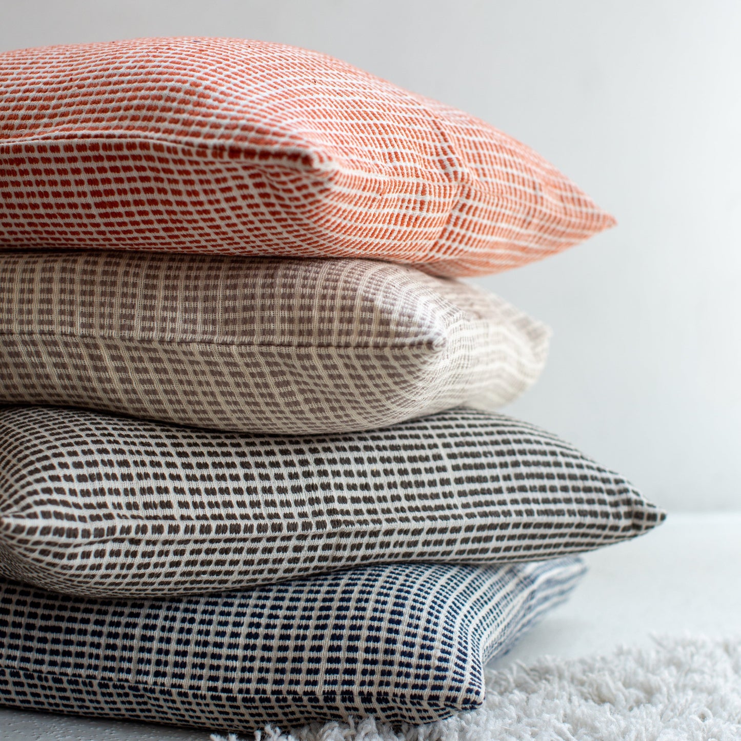 Akobo Handwoven Cushion in Dark Grey