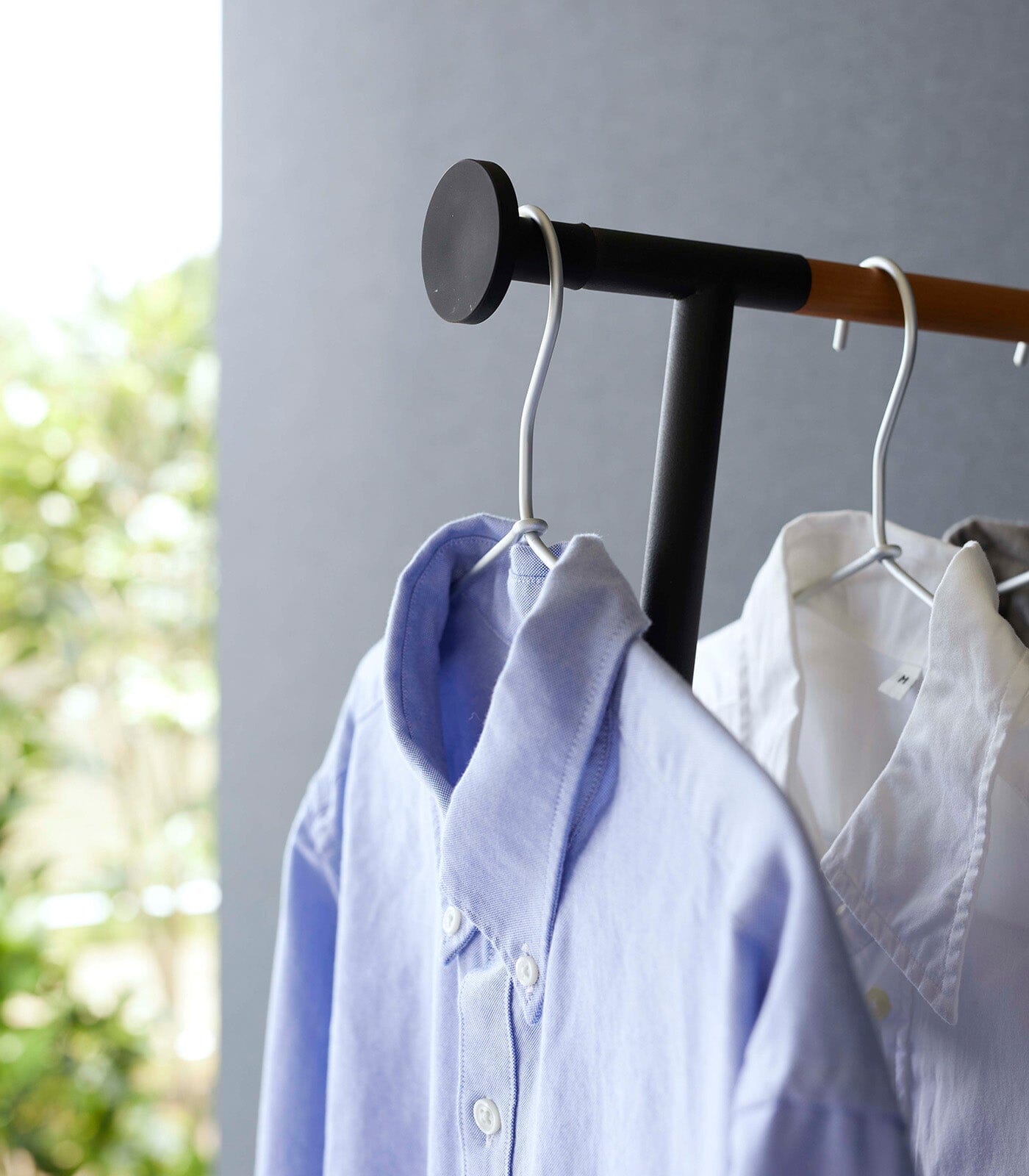 Yamazaki Steel & Wood Leaning Clothes Hanger