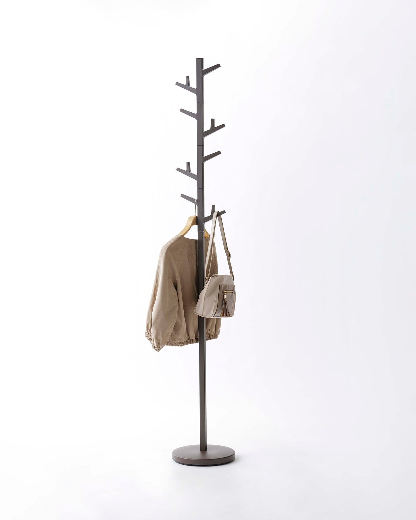 Yamazaki 69" Steel Coat Rack with Rotating Branches
