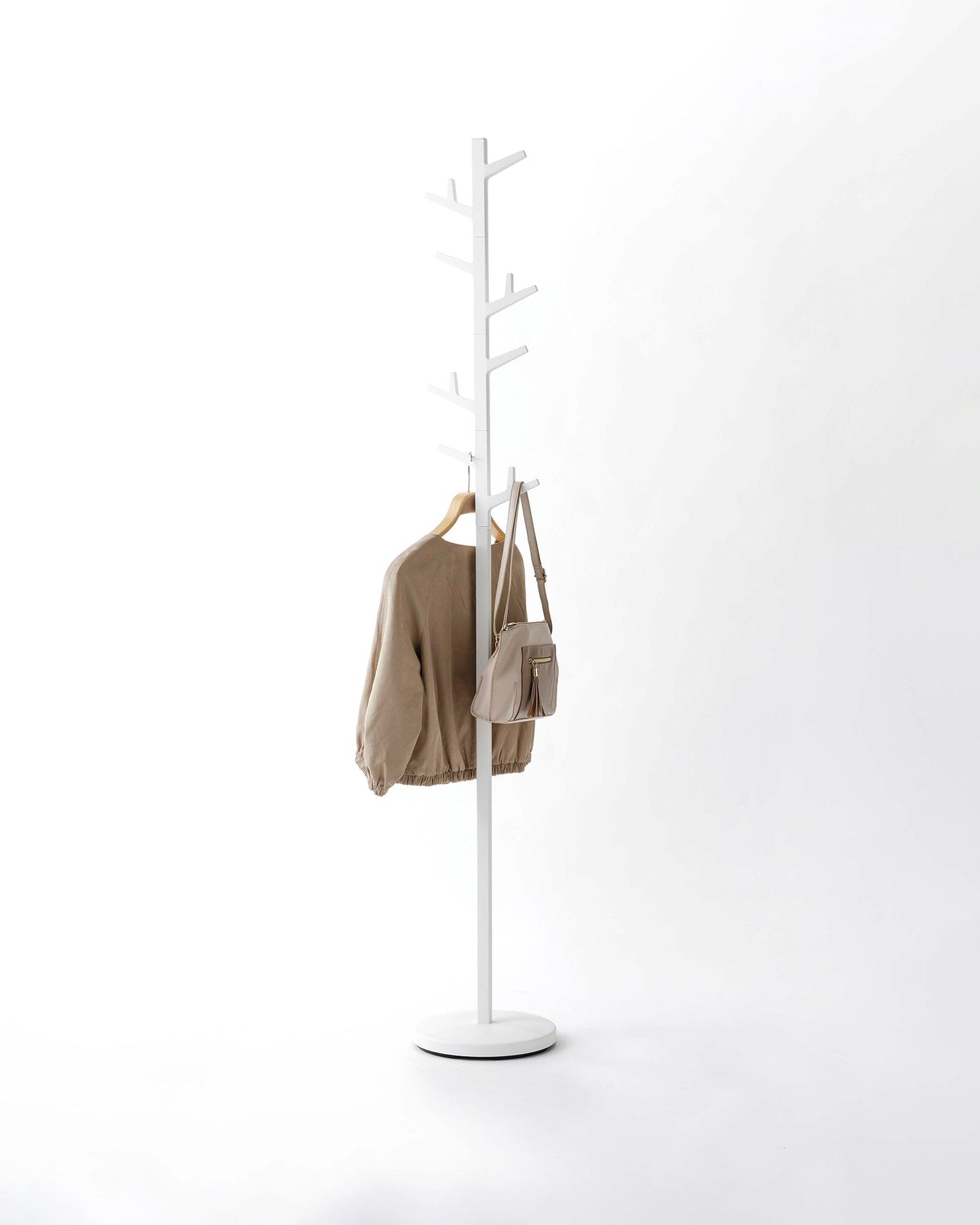 Yamazaki 69" Steel Coat Rack with Rotating Branches
