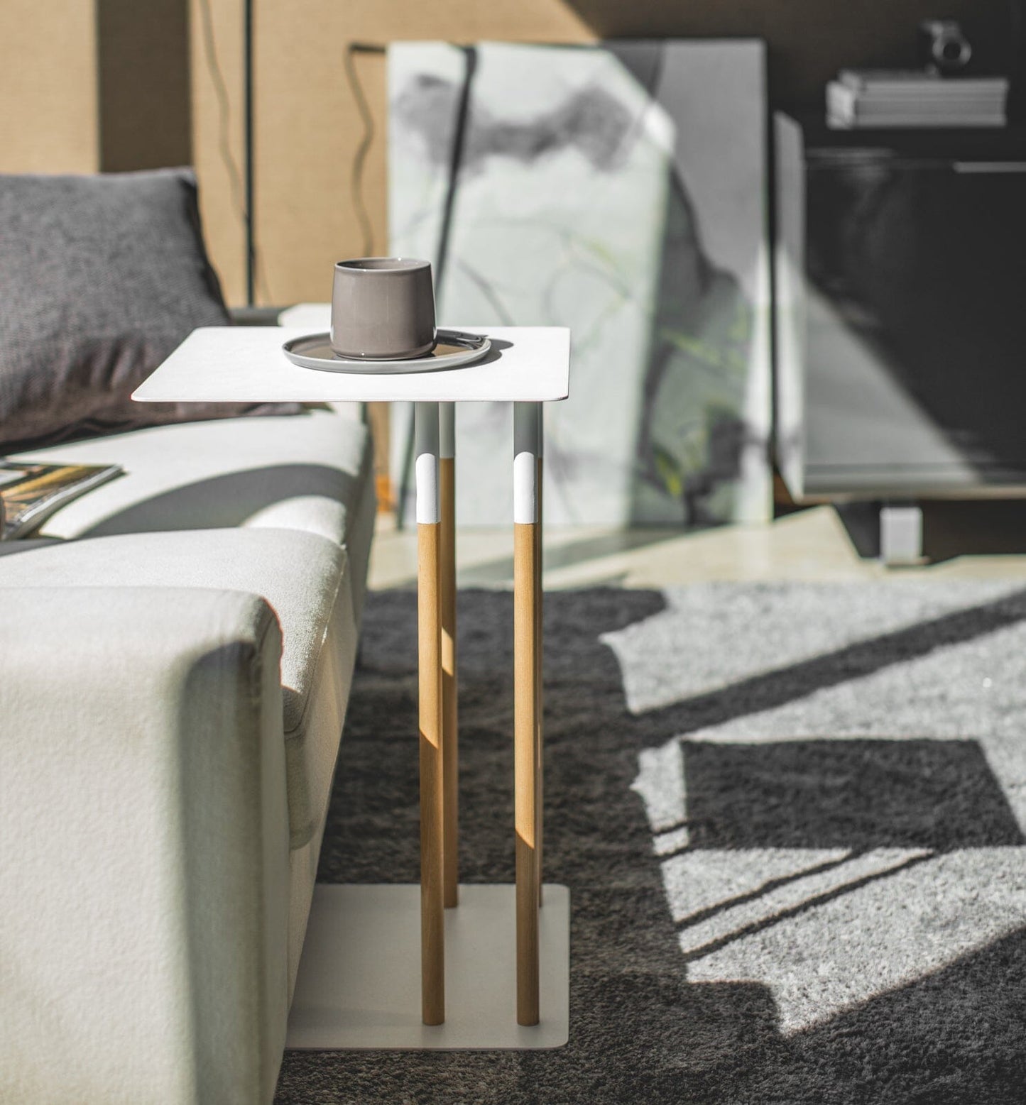 Yamazaki Steel & Wood C Side Table