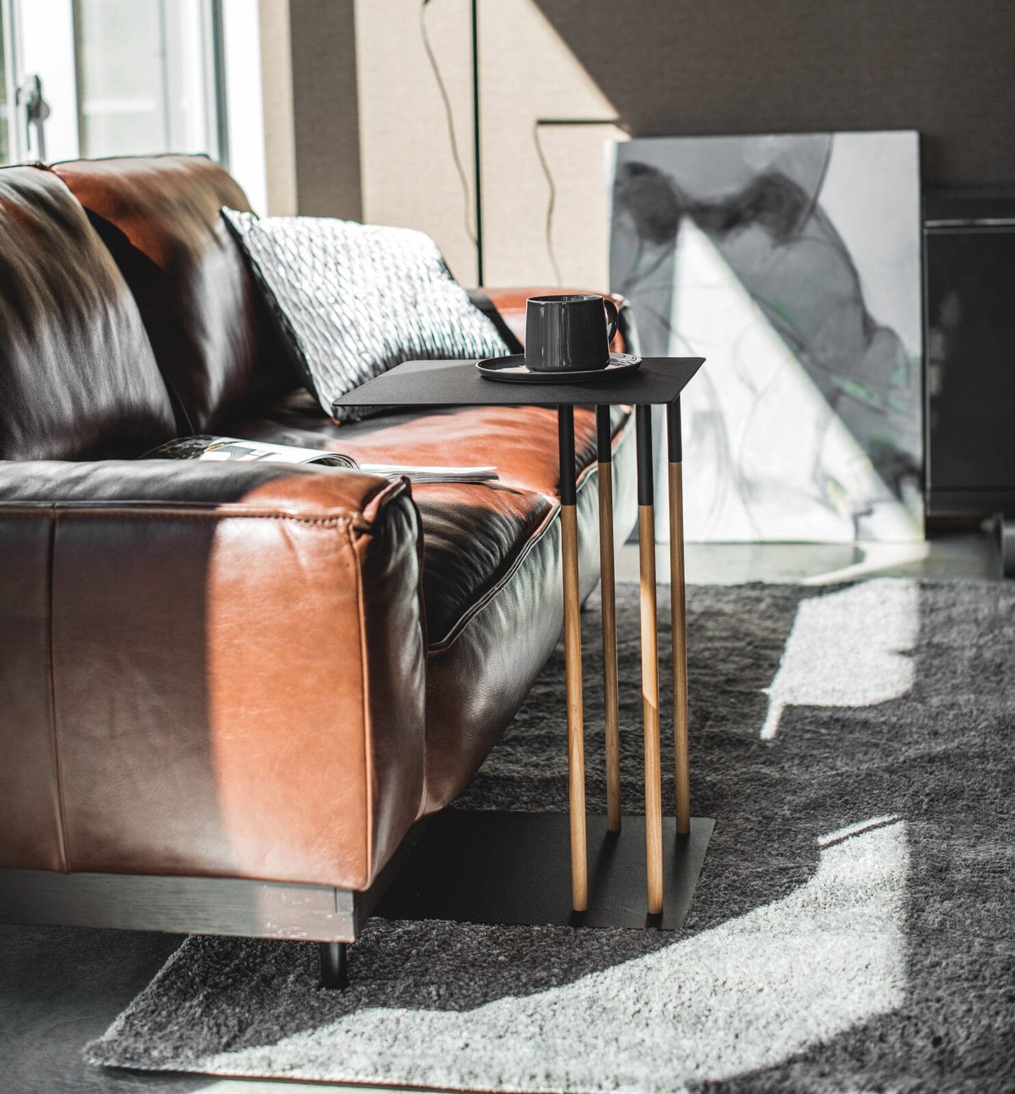 Yamazaki Steel & Wood C Side Table