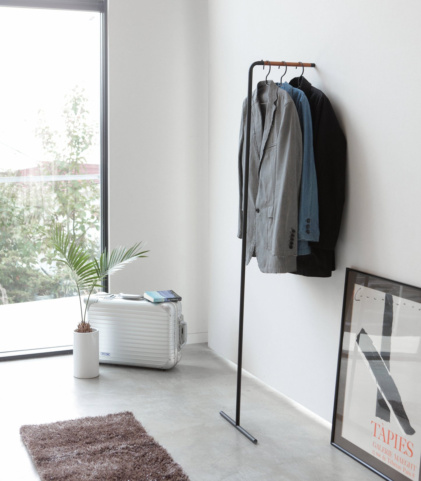 Yamazaki Steel Leaning Coat Rack