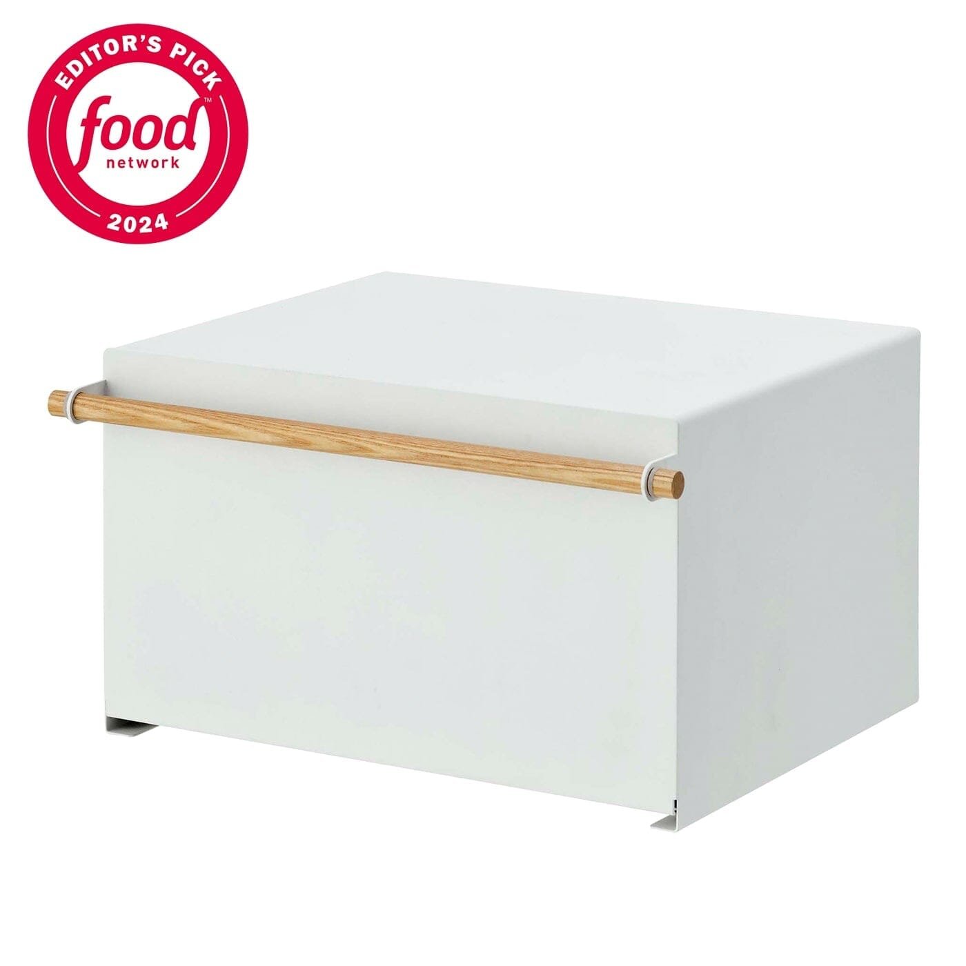 Yamazaki Steel Bread Box With Wooden Handle