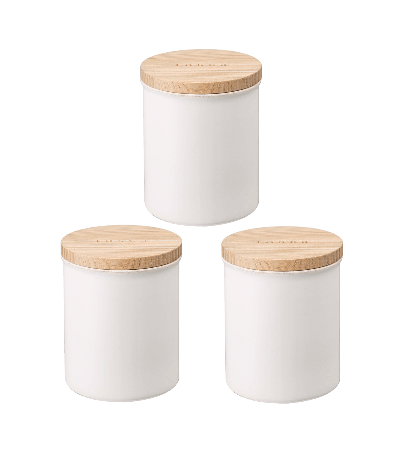 Yamazaki Plain Ceramic Canister Set of 3