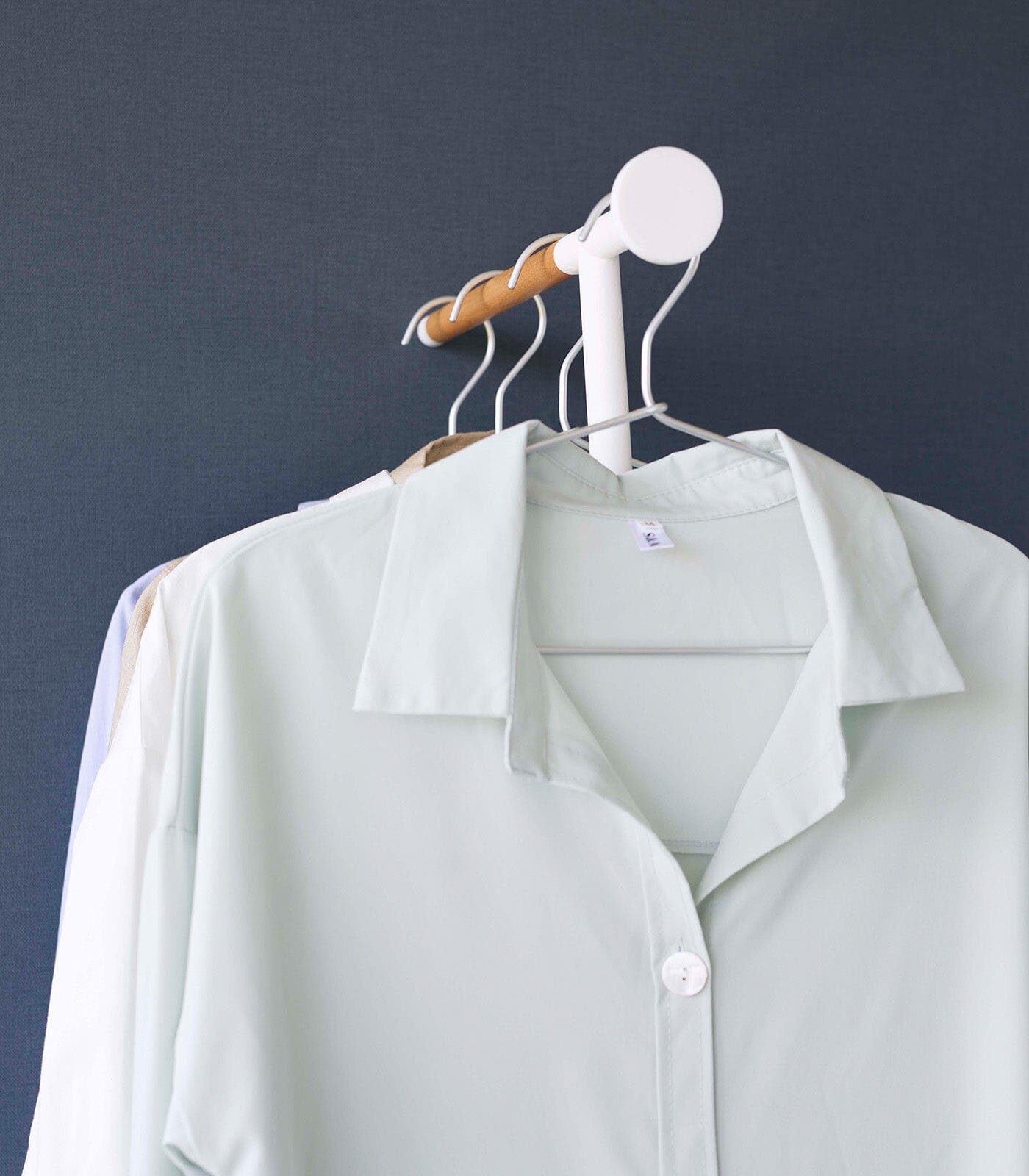 Yamazaki Steel & Wood Leaning Clothes Hanger