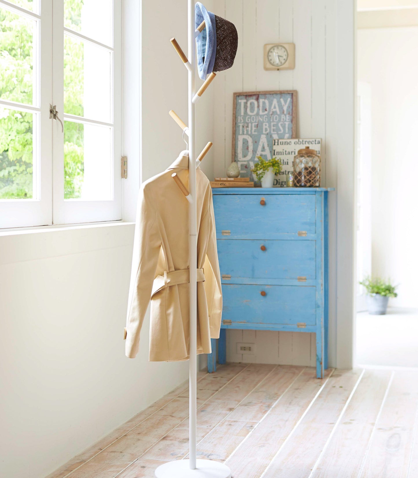 Yamazaki coat rack in bedroom
