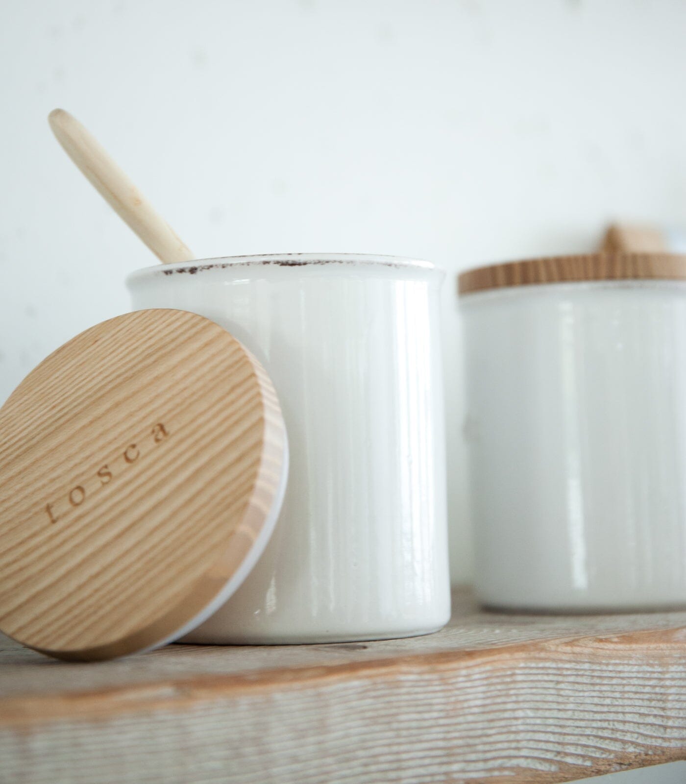 Yamazaki Plain Ceramic Canister Set of 3