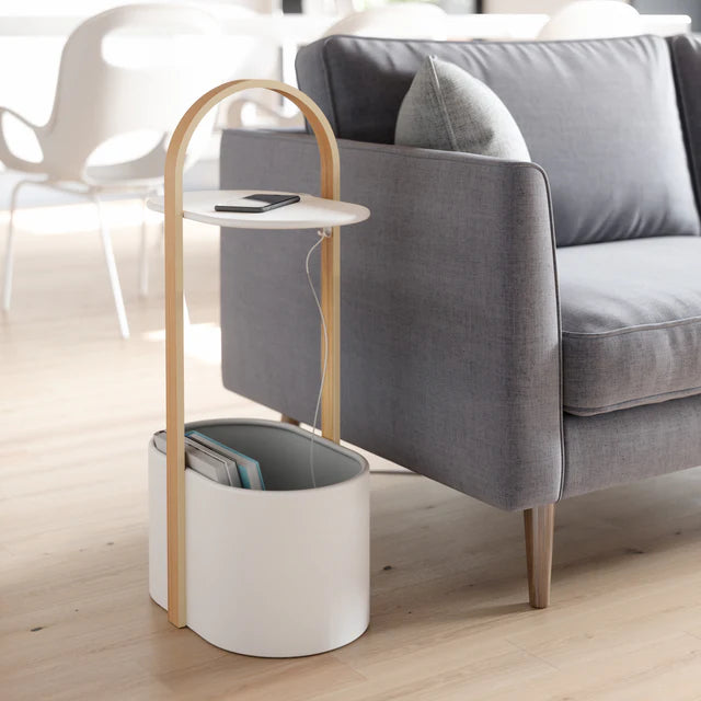 Umbra Bellwood Storage Side Table with Cable Organizer