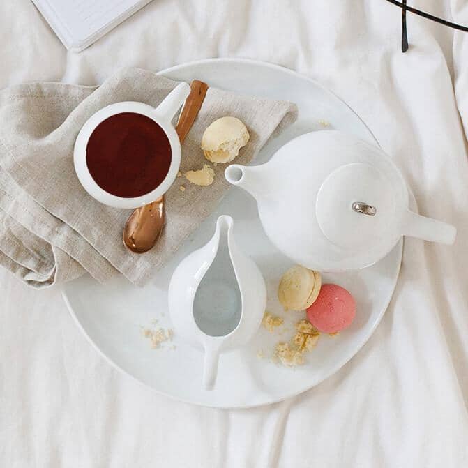 EVA serving platter - White porcelain