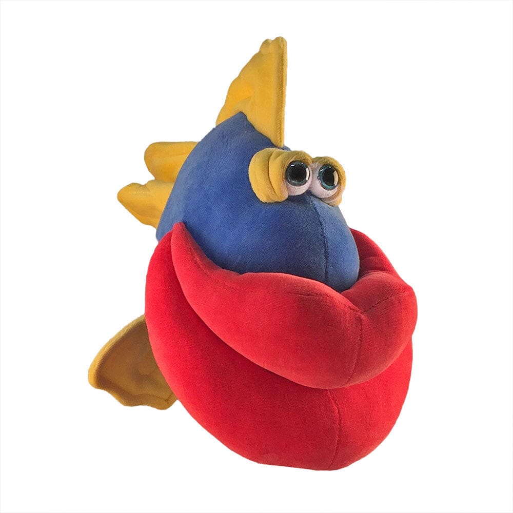 Funny Friends Plush Fish Red, Yellow and Blue Lippe Momba Large - 16 Inches