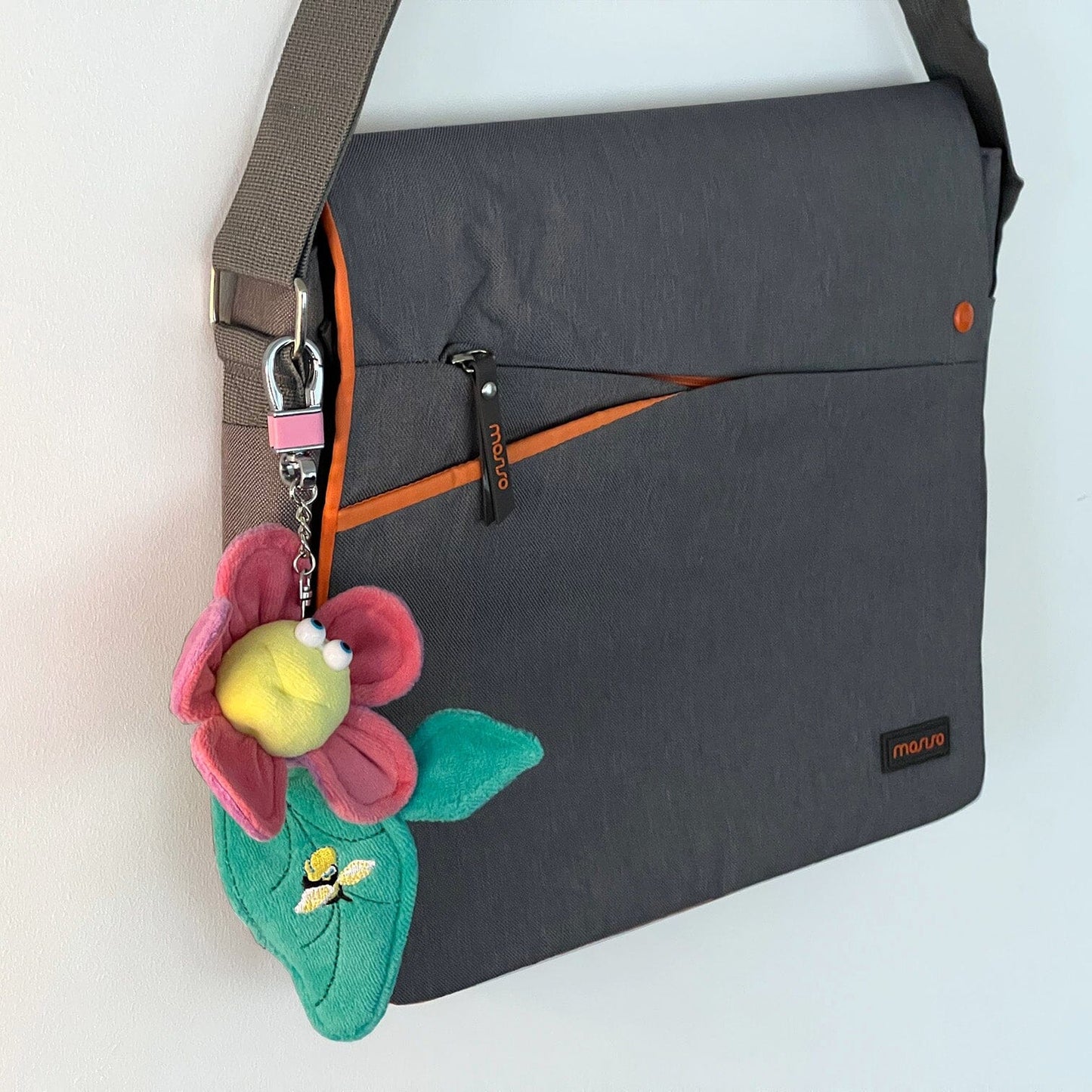 Funny Friends Flower | Artist-Designed Plush AirTag Holder Soft Sculpture
