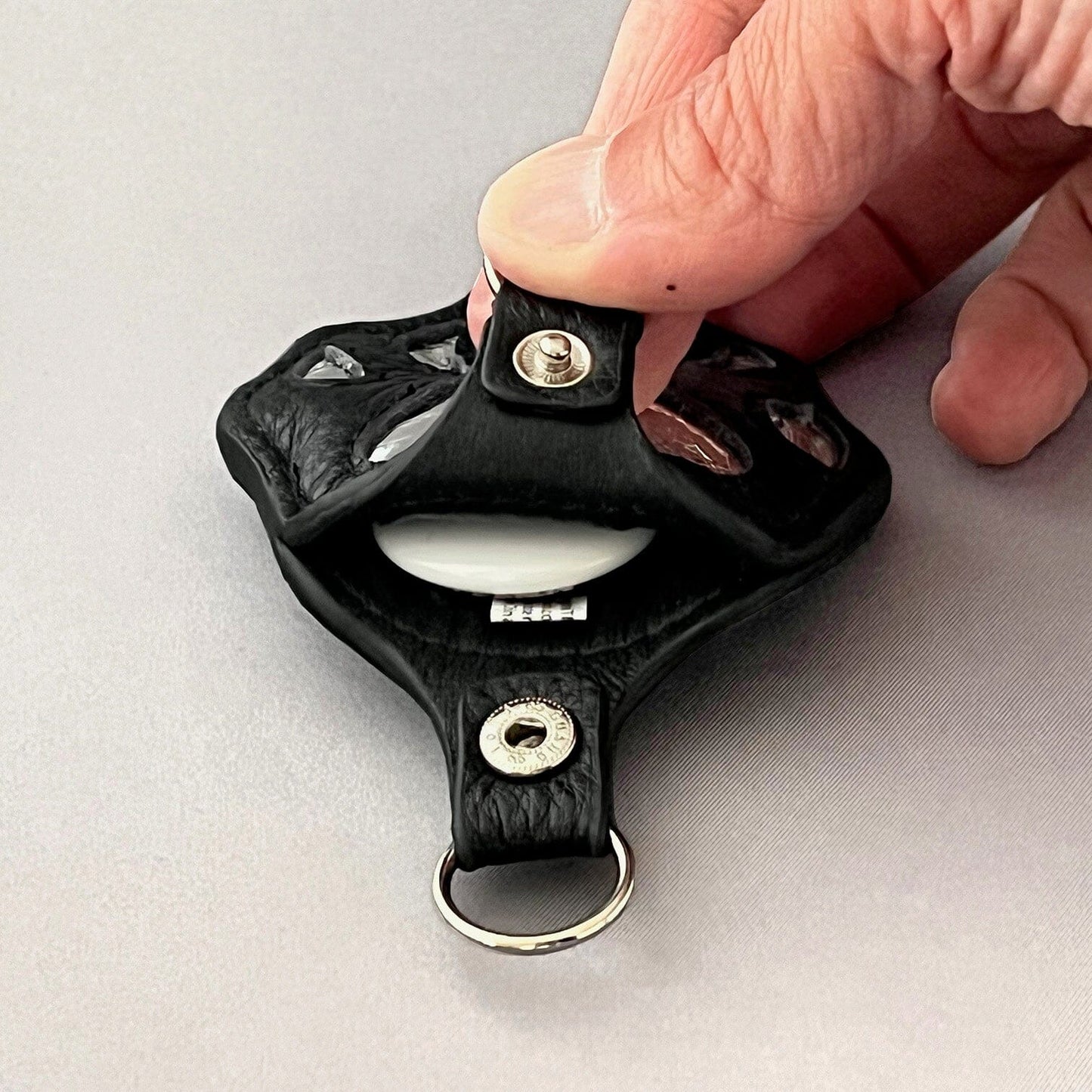 The Keeper Bear Paw | Artist-Designed Custom Leather AirTag Holder