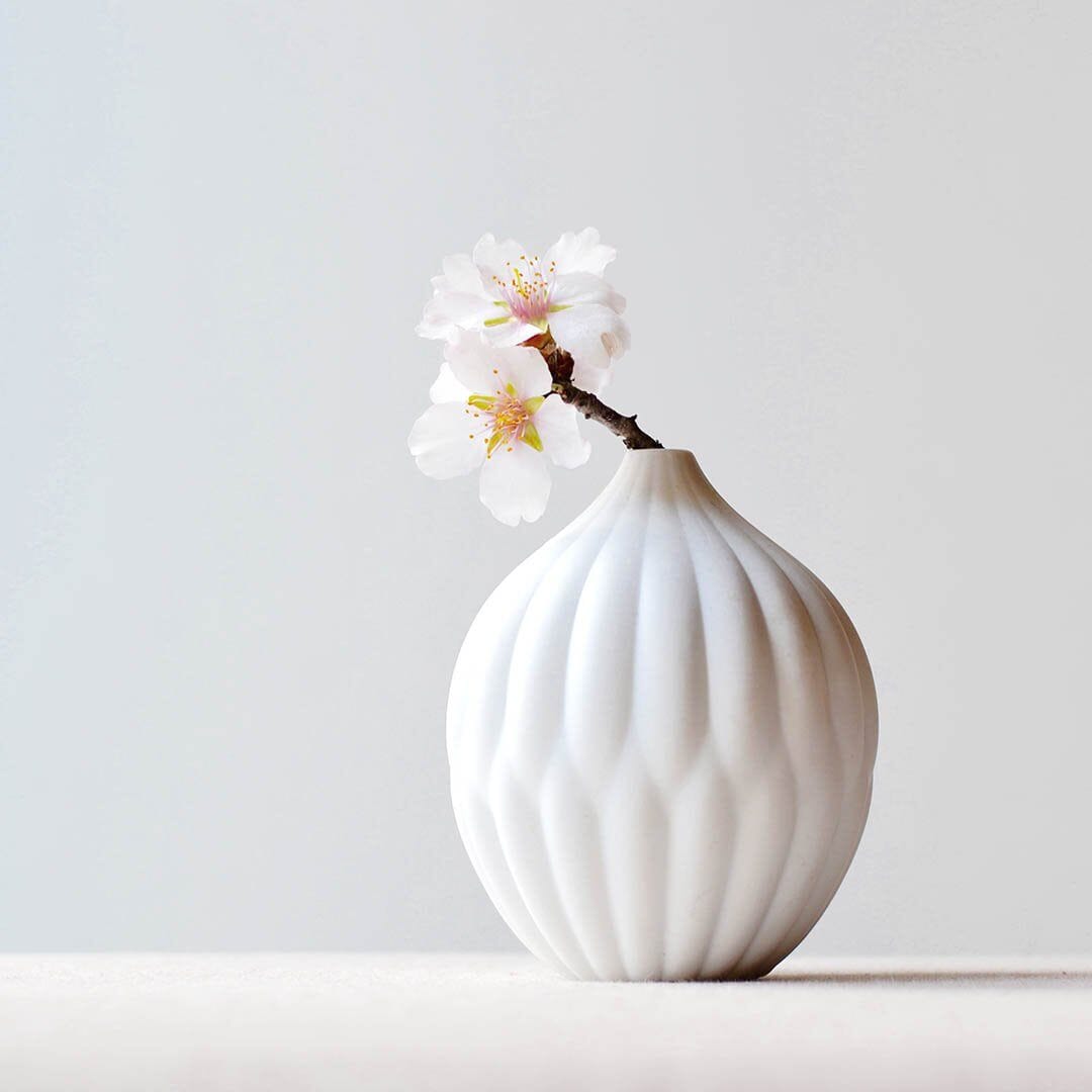 Maia Ming Set of 3 Textured Porcelain Vases