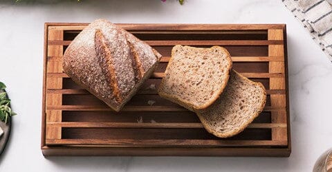 bread on bread slicing board