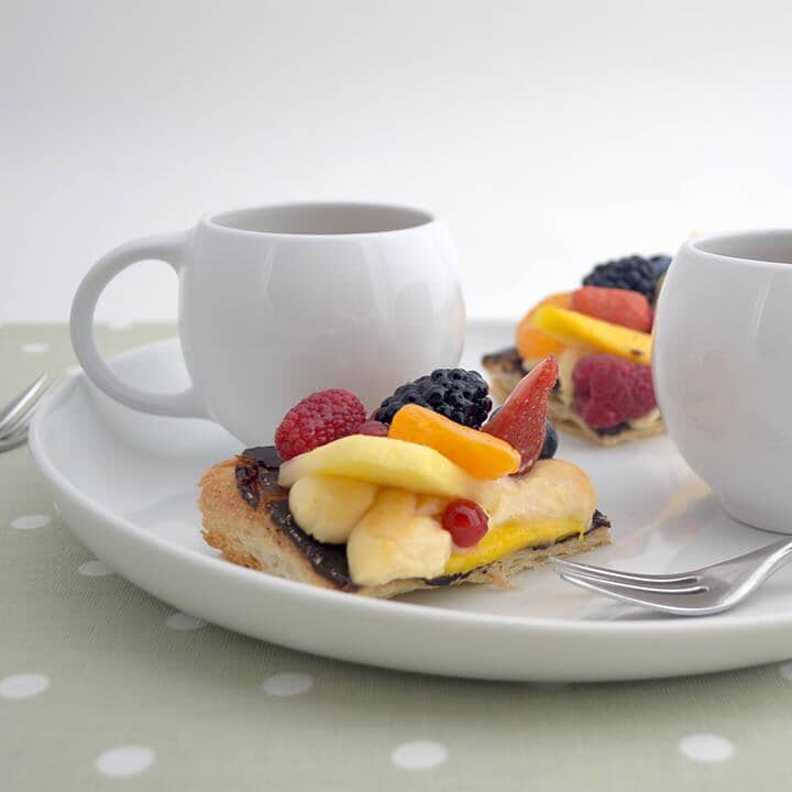EVA serving platter - White porcelain