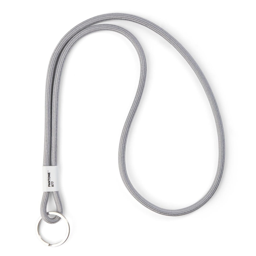 Pantone Long Keychain in Silver 877 C
