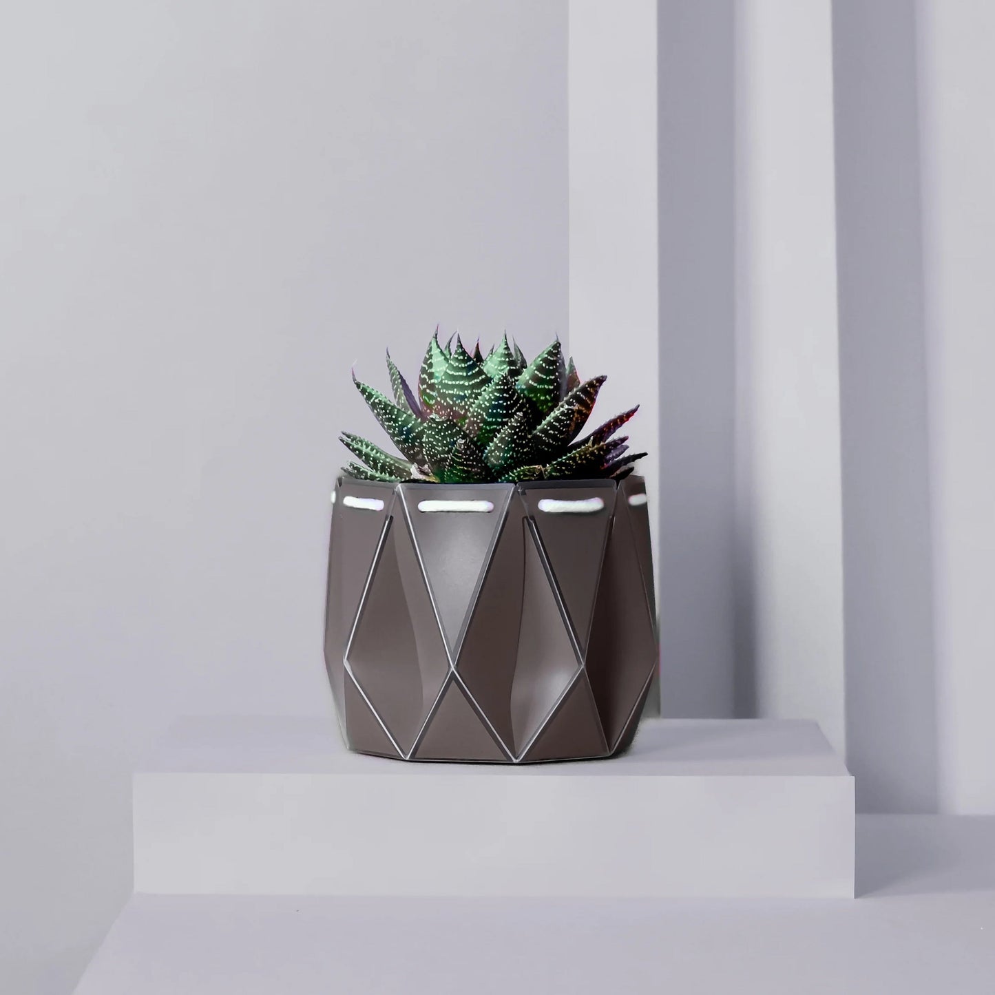 POTR Self-Watering 4.3" Diameter Pot In Slate Grey