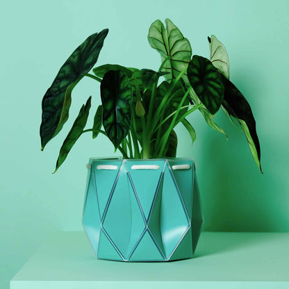 POTR Self-Watering 7" Diameter Pot In Aqua Blue