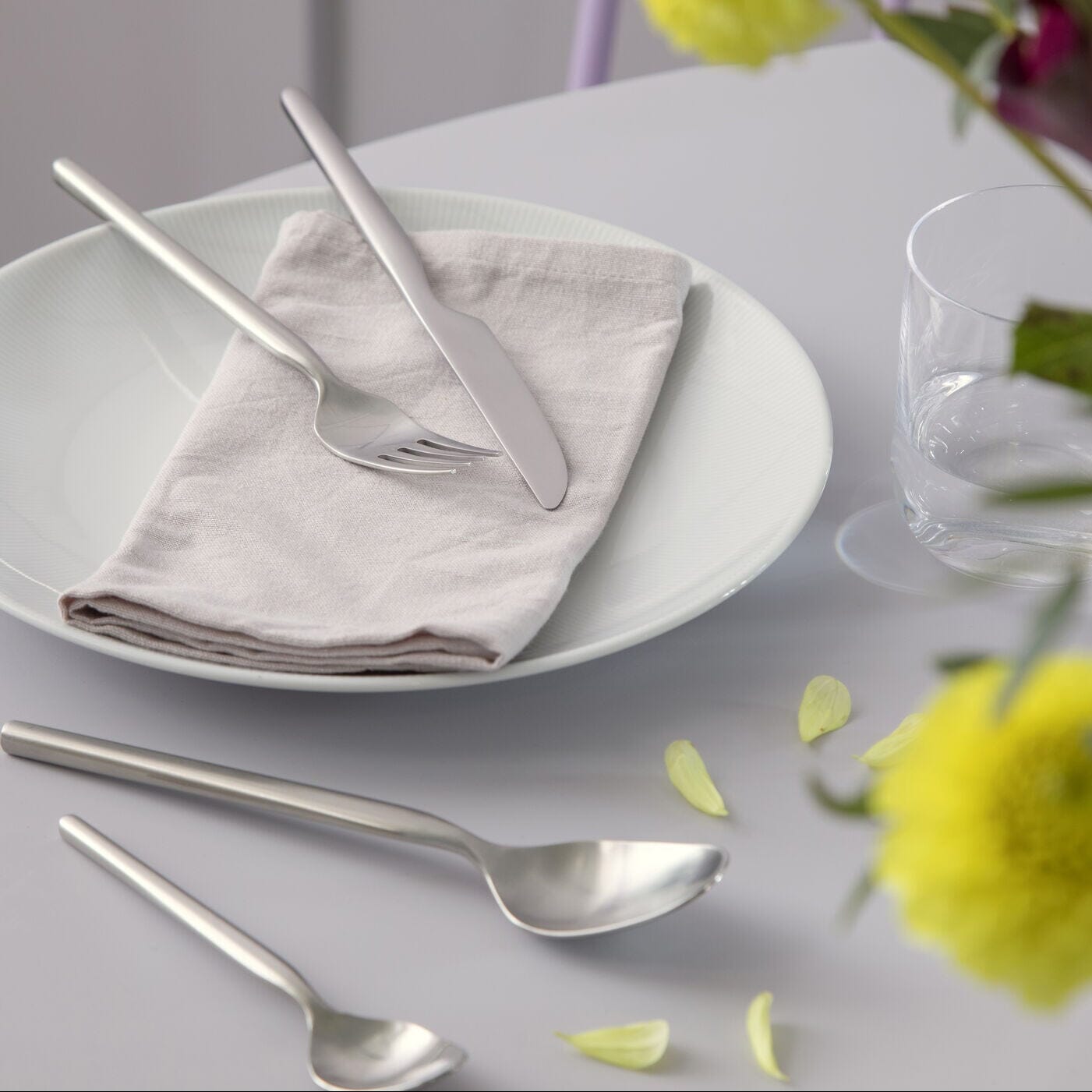 Gense Dorotea Flatware Set in Matte Steel
