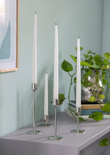 Gense Dorotea Polished Steel Candlesticks