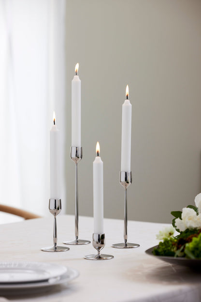 Gense Dorotea Polished Steel Candlesticks