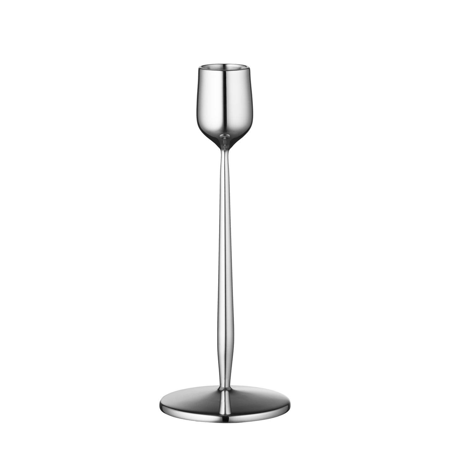 Gense Dorotea Polished Steel Candlesticks