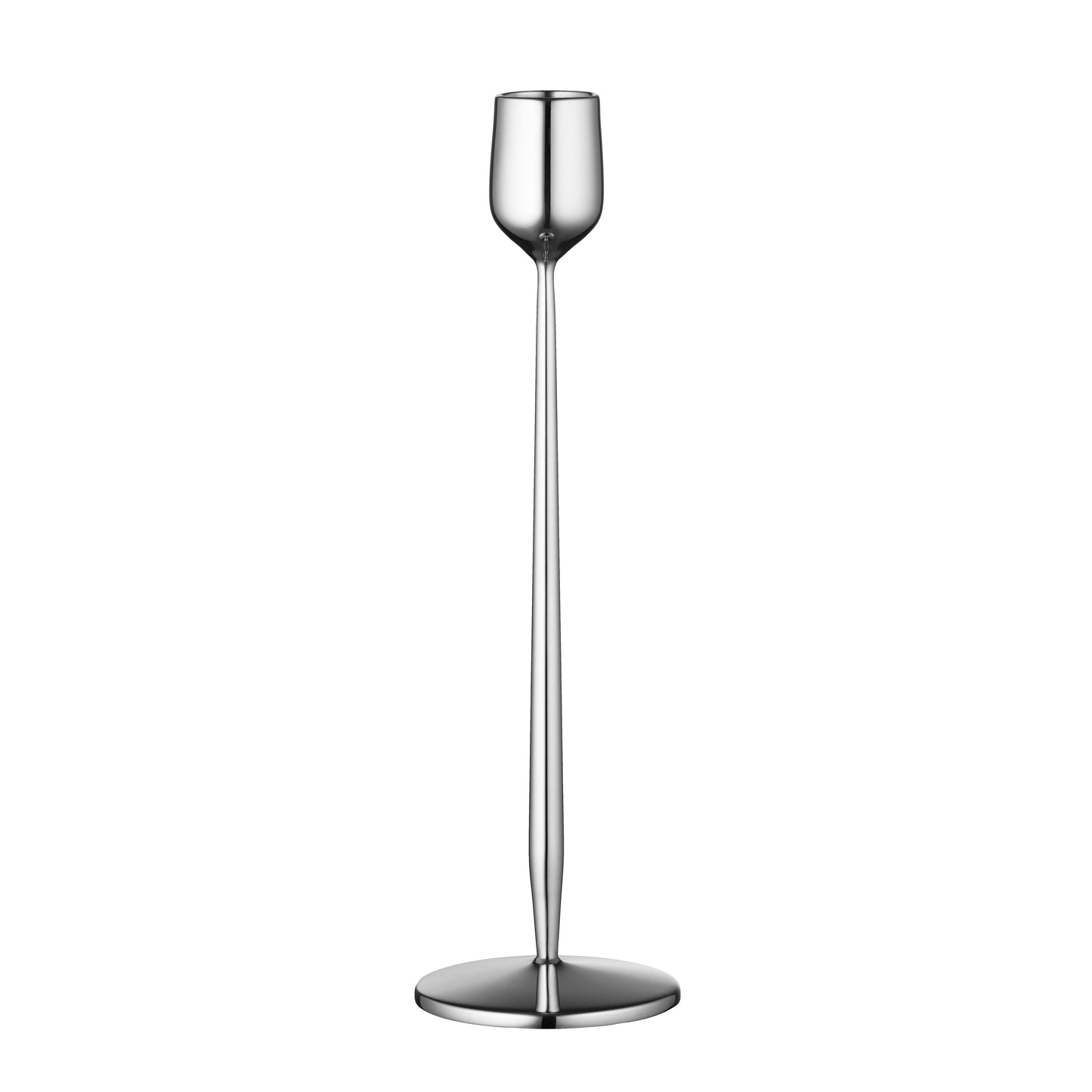 Gense Dorotea Polished Steel Candlesticks