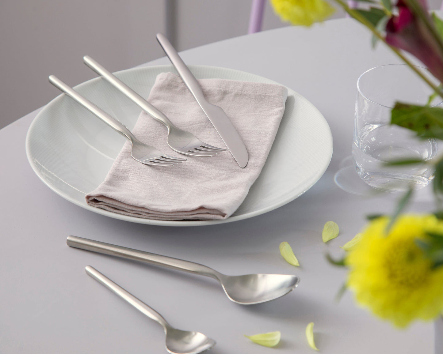 Gense Dorotea Flatware Set in Matte Steel