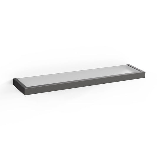 Zack Linea Bathroom Shelf in Anti-Fingerprint Graphite Finish