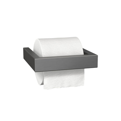 Zack Linea Framed Toilet Roll Holder in Anti-Fingerprint Graphite Finish