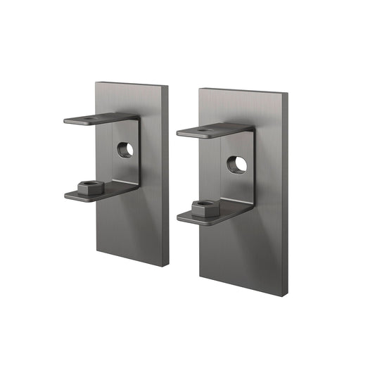 Zack Linea Wall Brackets Set Of 2 in Anti-Fingerprint Graphite Finish