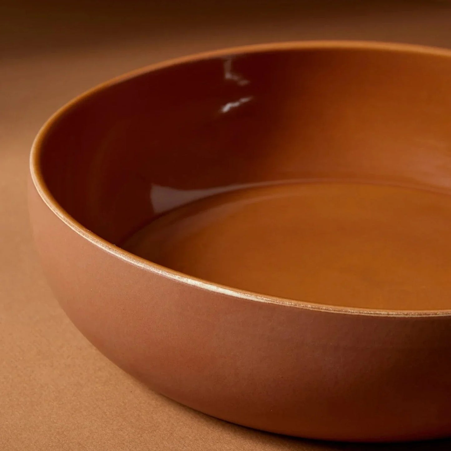 Gharyan Stoneware 7.5 Cup Shallow Serving Bowl