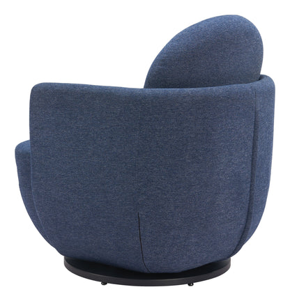 Zuo Bant Blue Swivel Chair