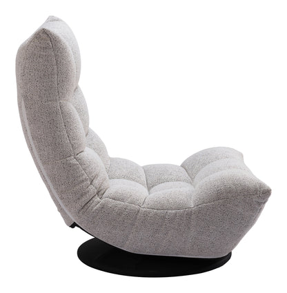 Zuo Down Go Swivel Chair Ash Gray