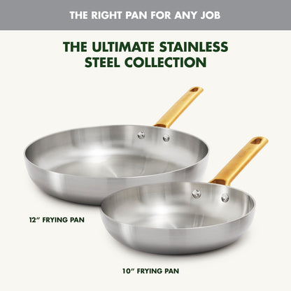 GreenPan Reserve Stainless Steel Open Fry Pan Set