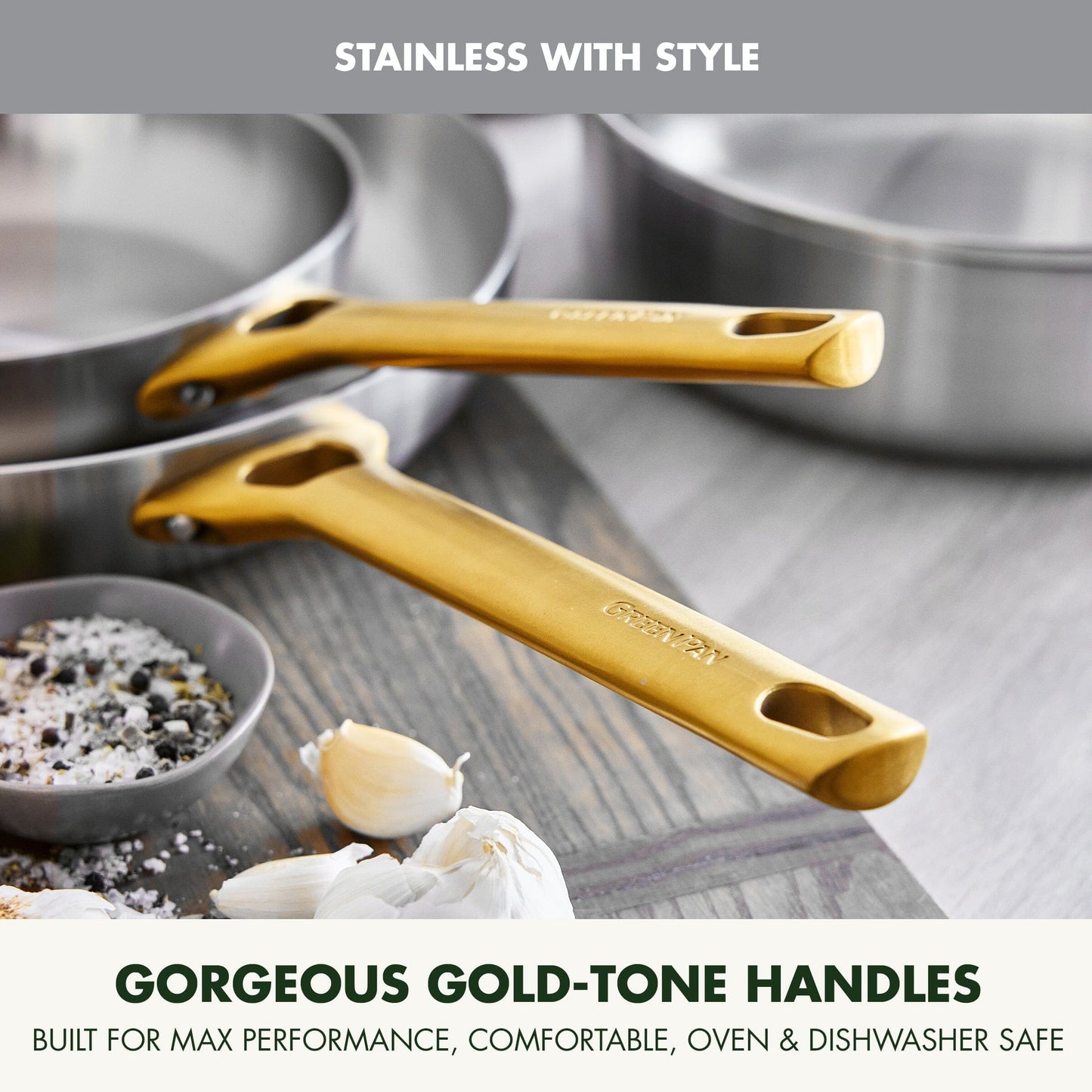 GreenPan Reserve Stainless Steel Open Fry Pan Set