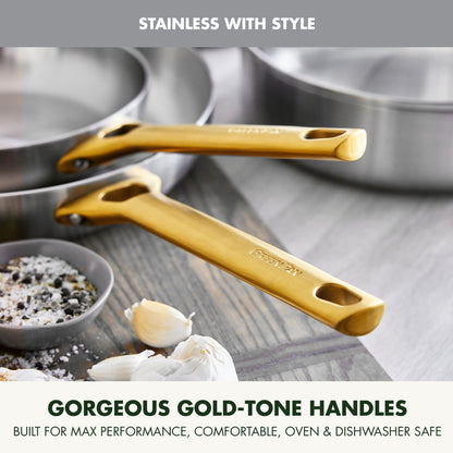 GreenPan Reserve Stainless Steel Open Fry Pan Set