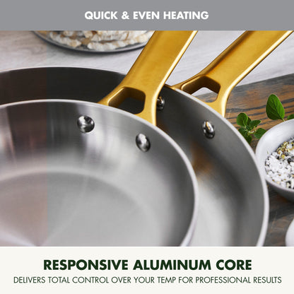 GreenPan Reserve Stainless Steel Open Fry Pan Set