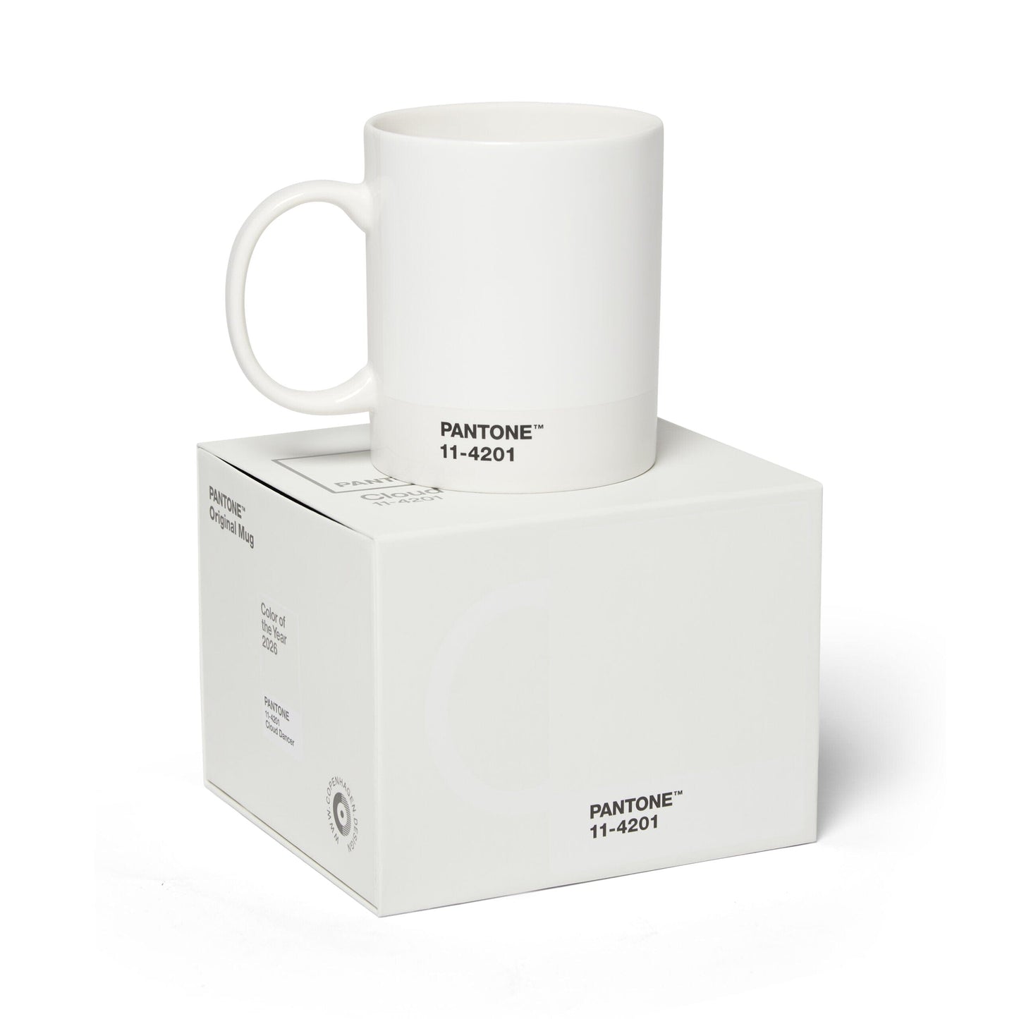 Pantone Mug in Gift Box in 2026 Color of the Year 11-4201 Cloud Dancer