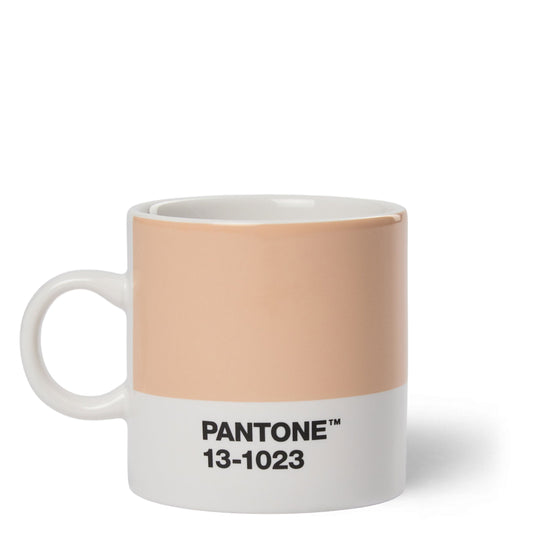 Pantone Espresso Cup in 2024 Color of the Year 13-1023 Peach Fuzz