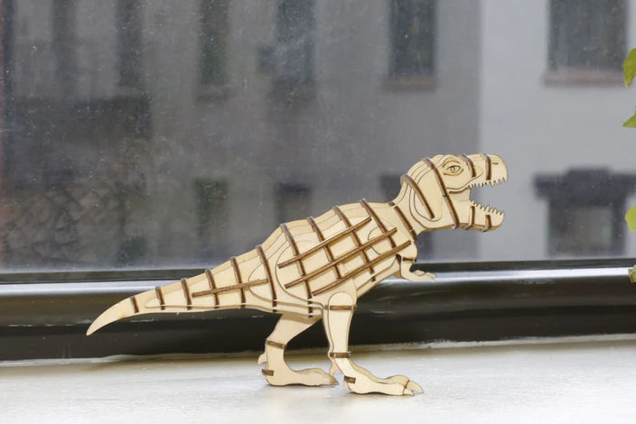 Kikkerland 3D Wooden T-Rex Puzzle